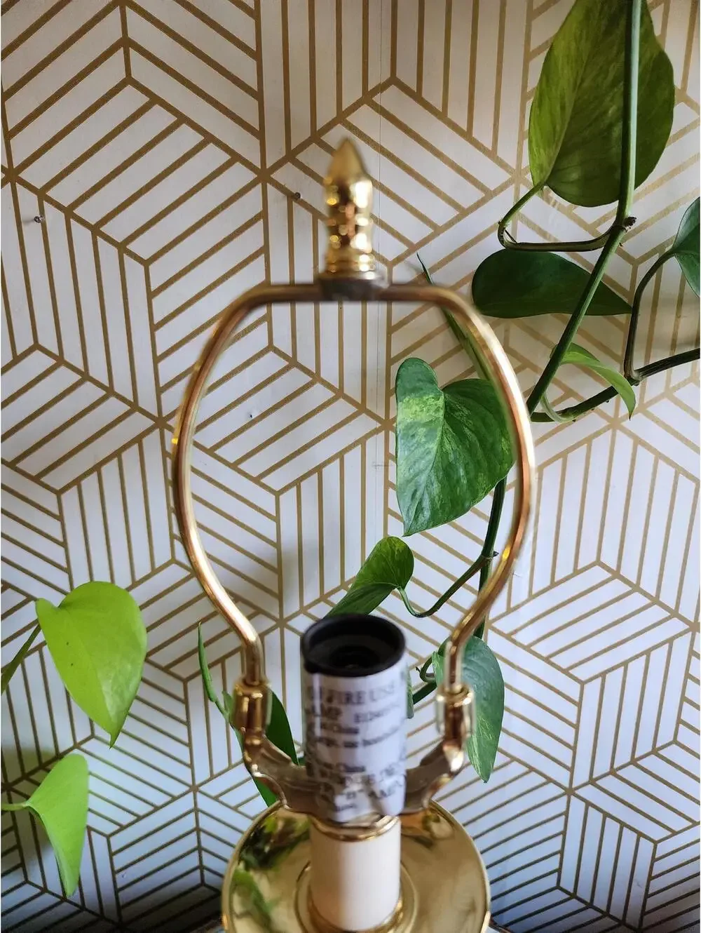 Vintage Gold Twisted Brass Accent Lamp 17